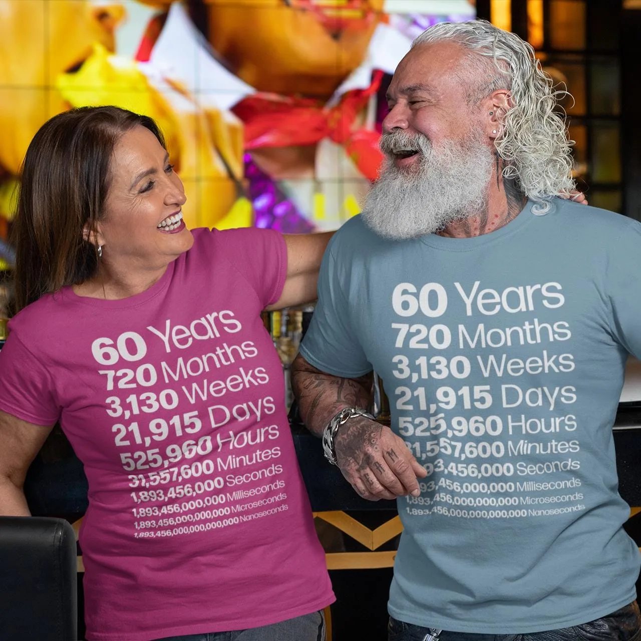 60th Birthday Life In Numbers tee - milestone birthday gift