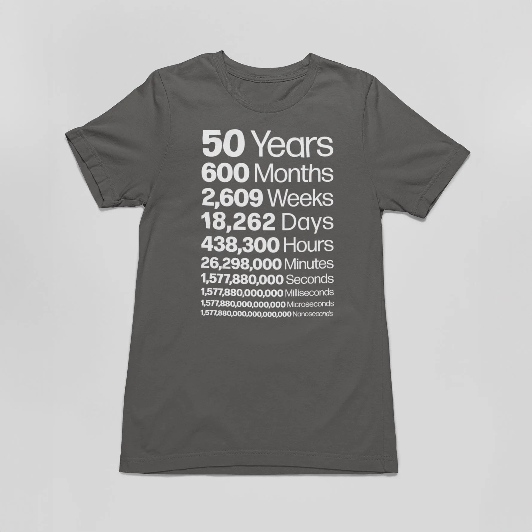 50th Birthday Life In Numbers Tee - alternate view
