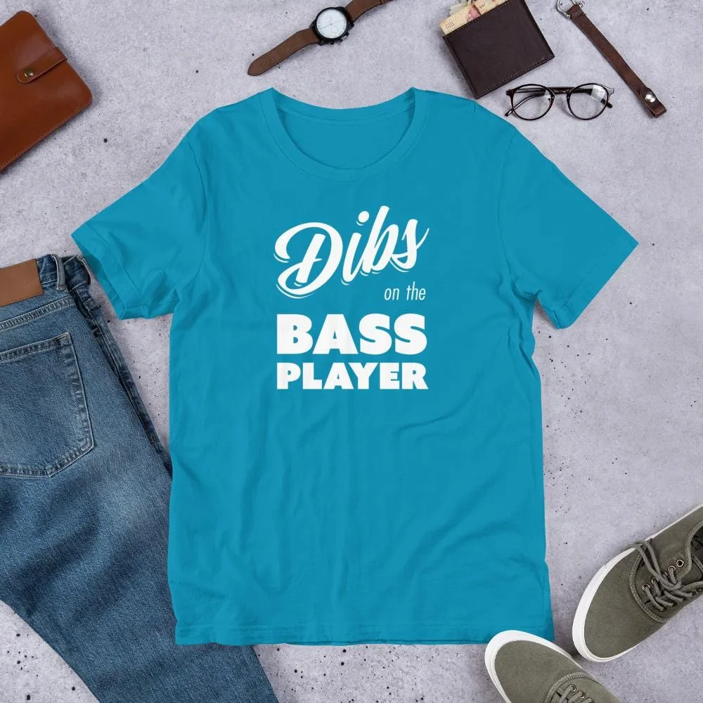 Dibs On Bass Music Humor Gift Tee - alternate view