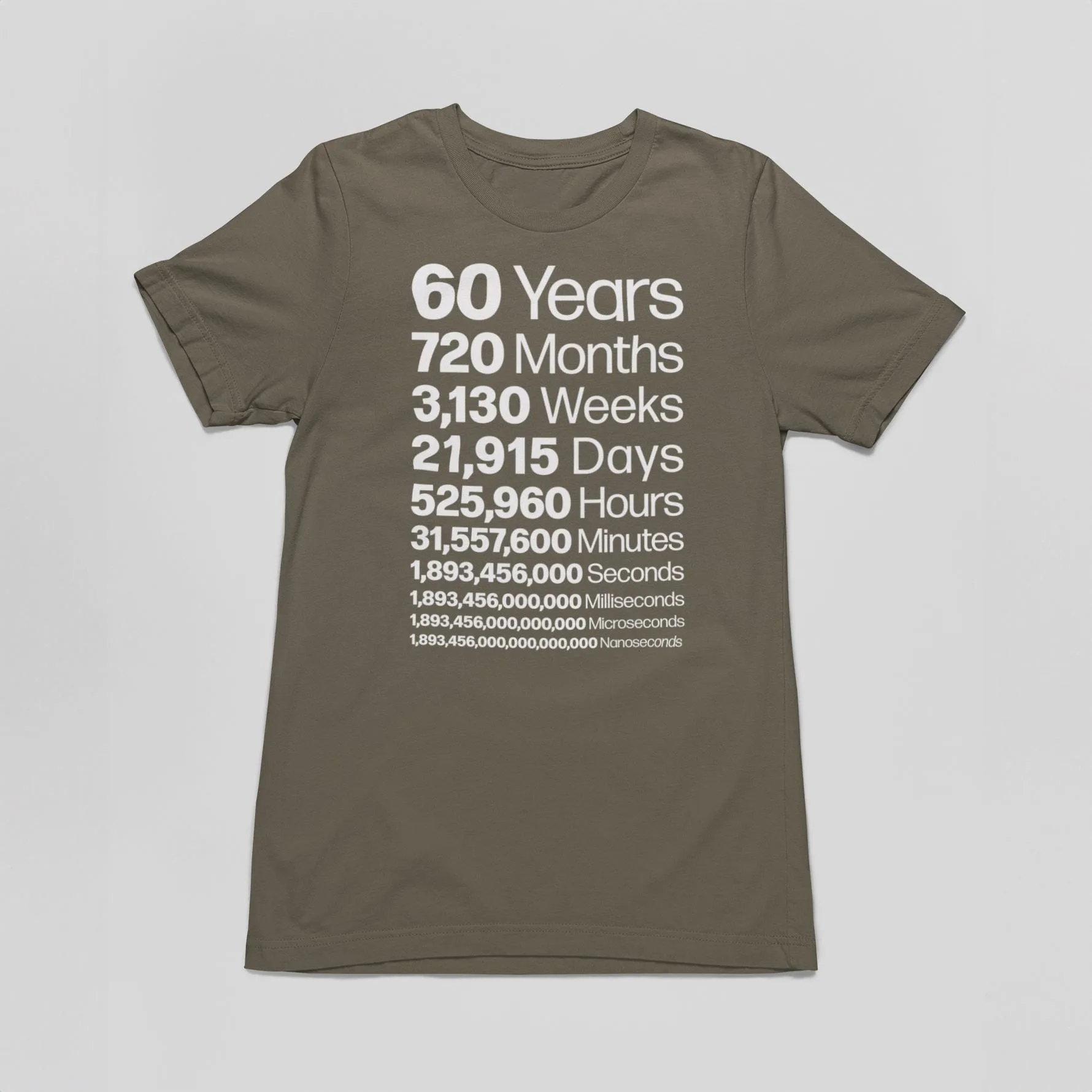60th Birthday Life In Numbers Tee - alternate view
