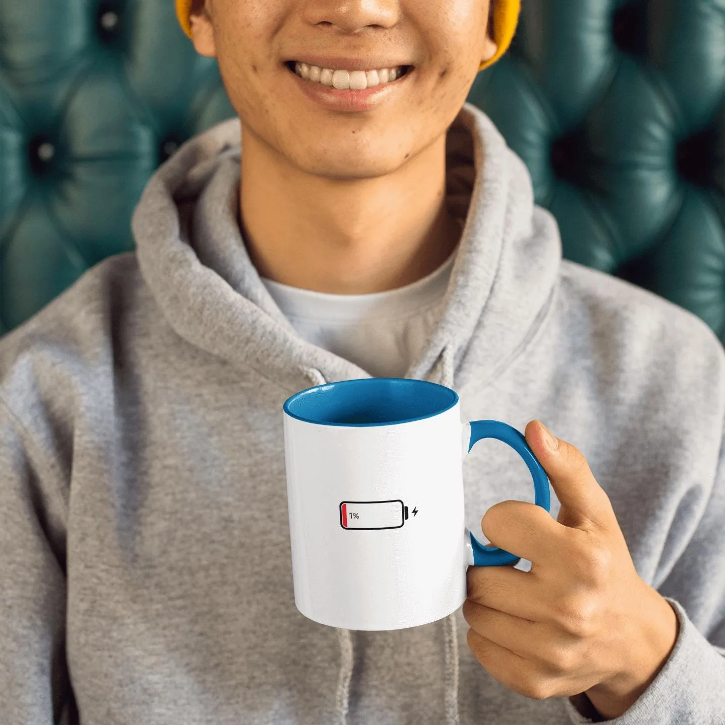 1% Battery Caffeine 15 Oz Coffee Mug - alternate view